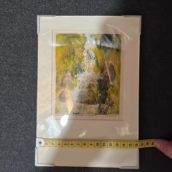 2 Monoprint Wilderness Waterfall/ Northern Landscape, signed - Picture 7 of 16